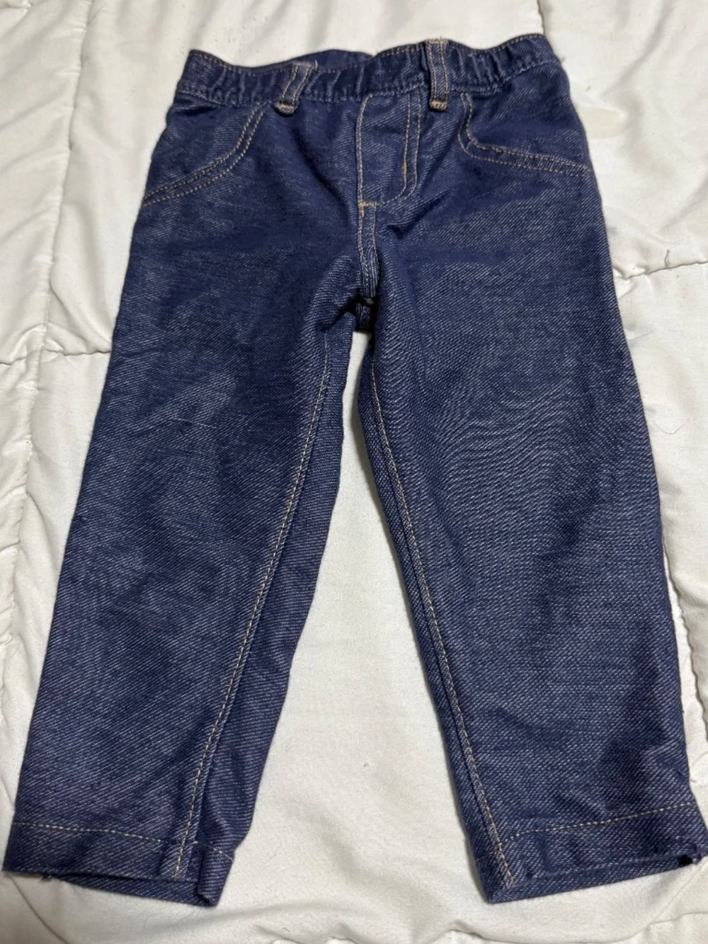 Carter's Girls 12 Months 3-Piece Pants Set Navy Polka Dot Long Sleeve Top